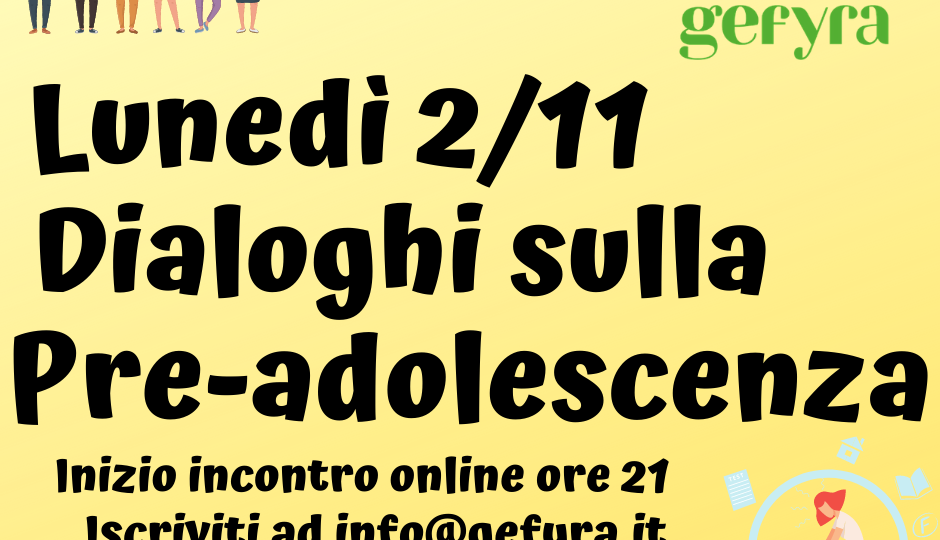 dialoghi sulla preadolescenza un anno con gefyra