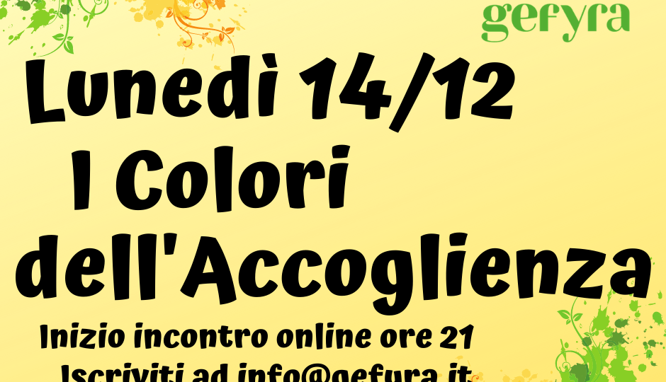 i colori dell'accoglienza un anno con gefyra