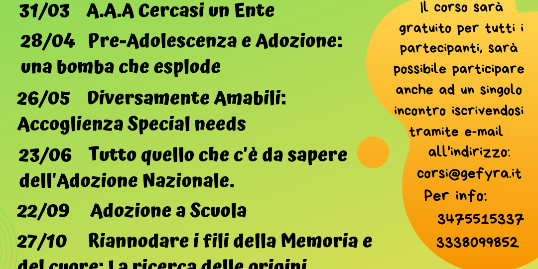 Date Corso Online Adozione