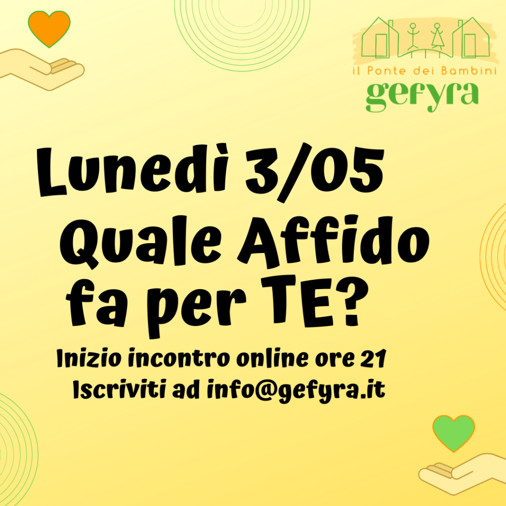 Quale affido fa per te, incontro affido gefyra