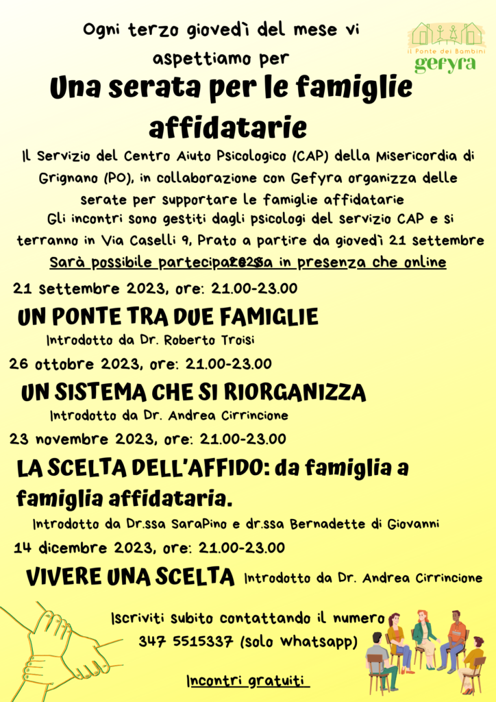 una serata per le famiglie affidatarie